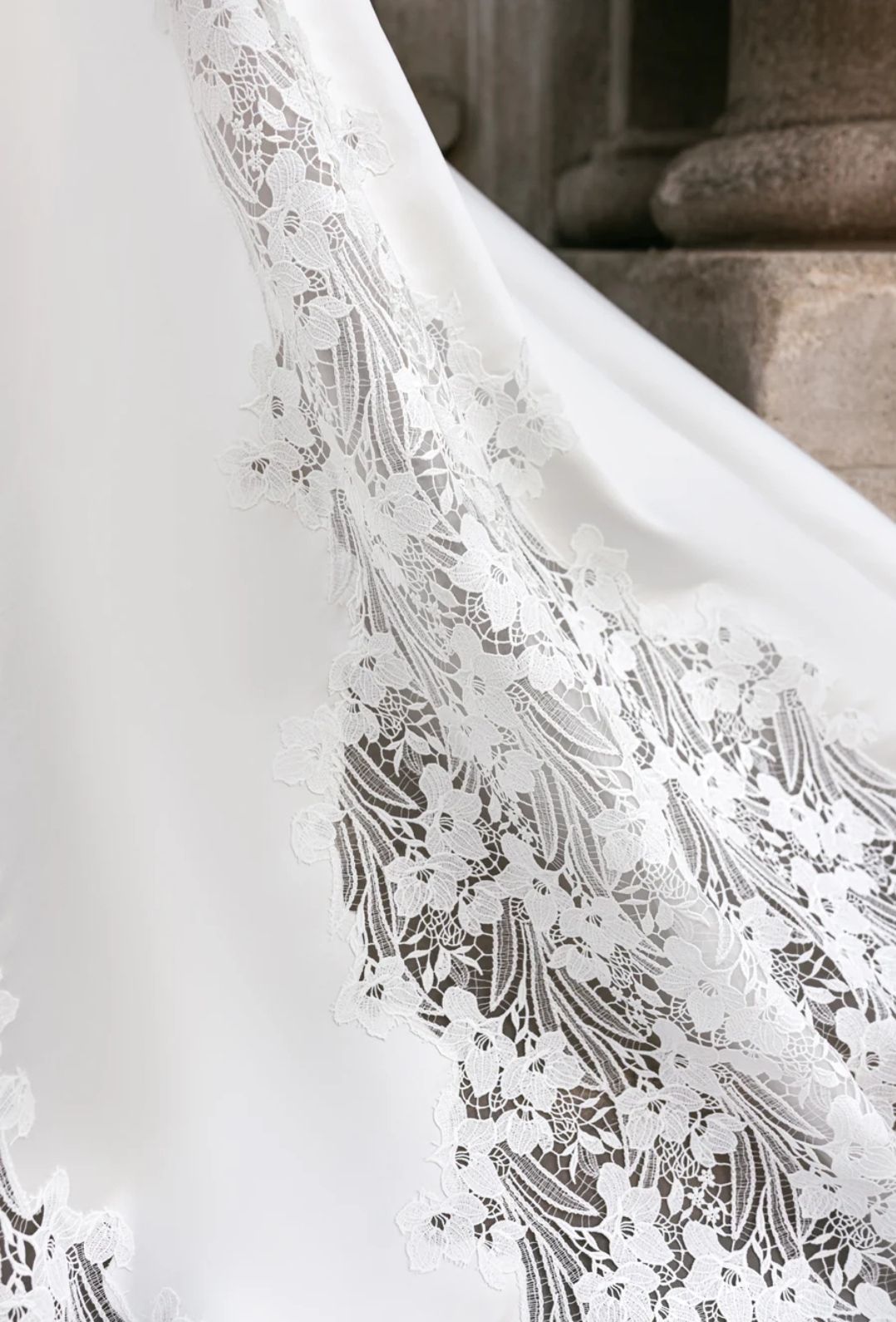 Sweetheart Strapless Delicate Floral Lace And Satin Bridal Gown