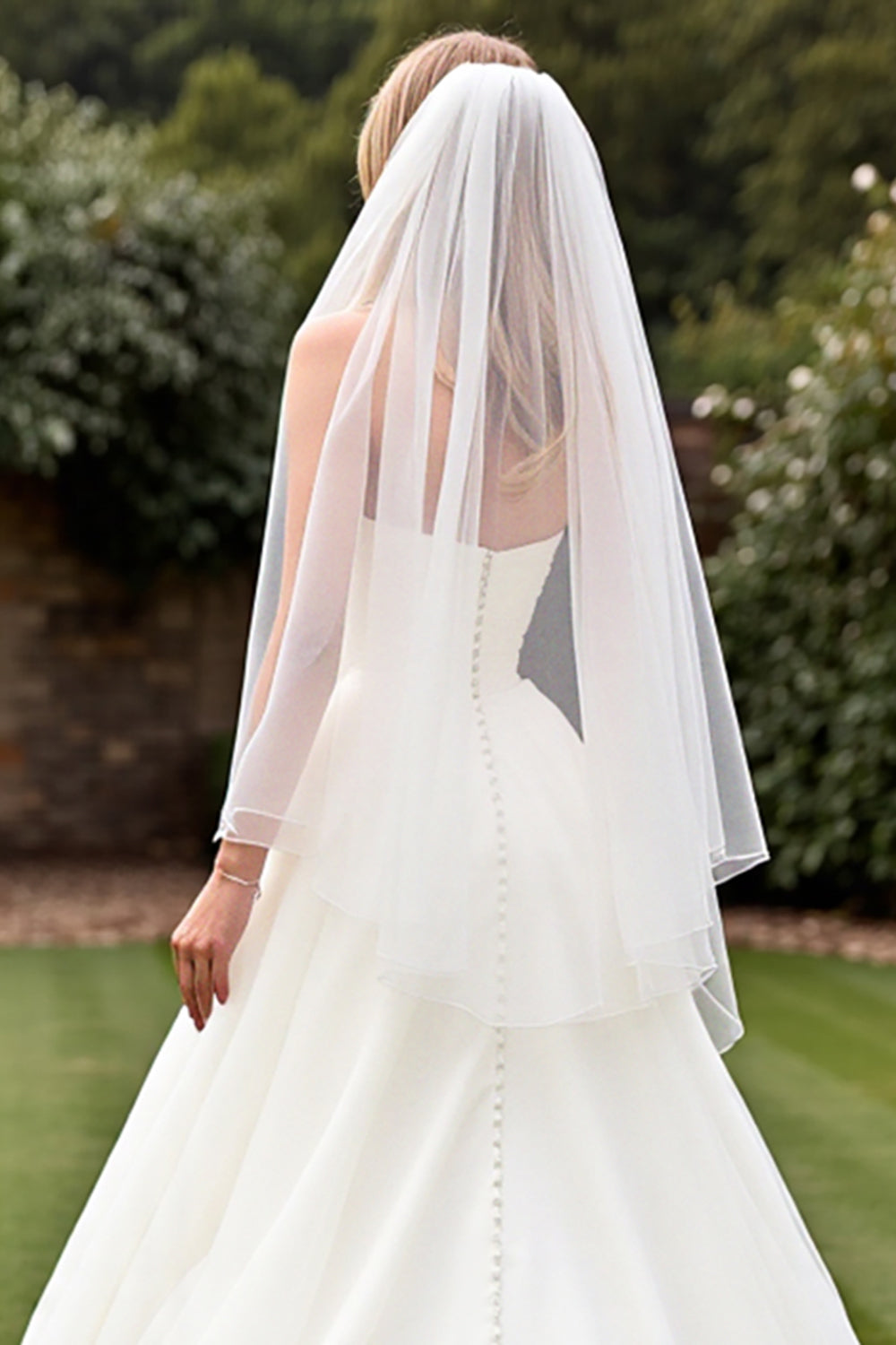 Simply Sweet Strapless Pleated Corset Bodice With A-Line Skirt Wedding Gown
