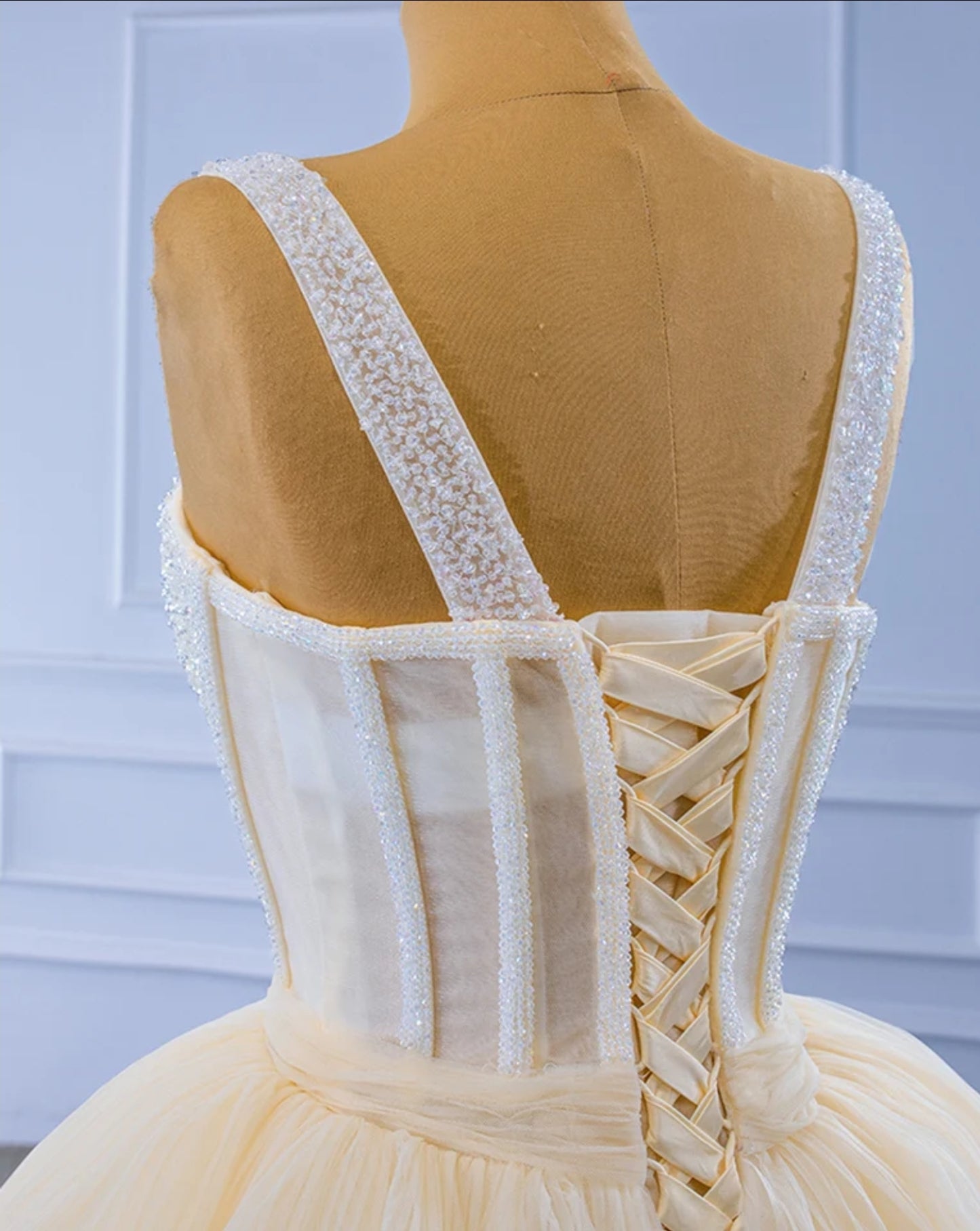 Sleeveless Sweetheart Beaded Crystal Tiered Dress