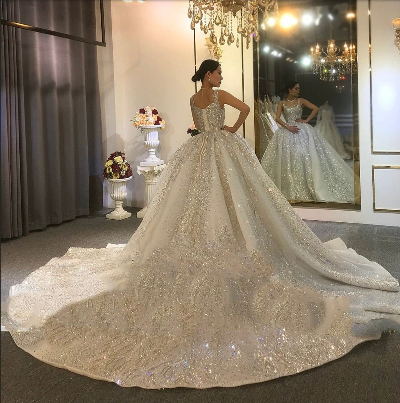 Gorgeous Very Heavily Beaded Sweetheart Princess Gala Wedding Ball Gown