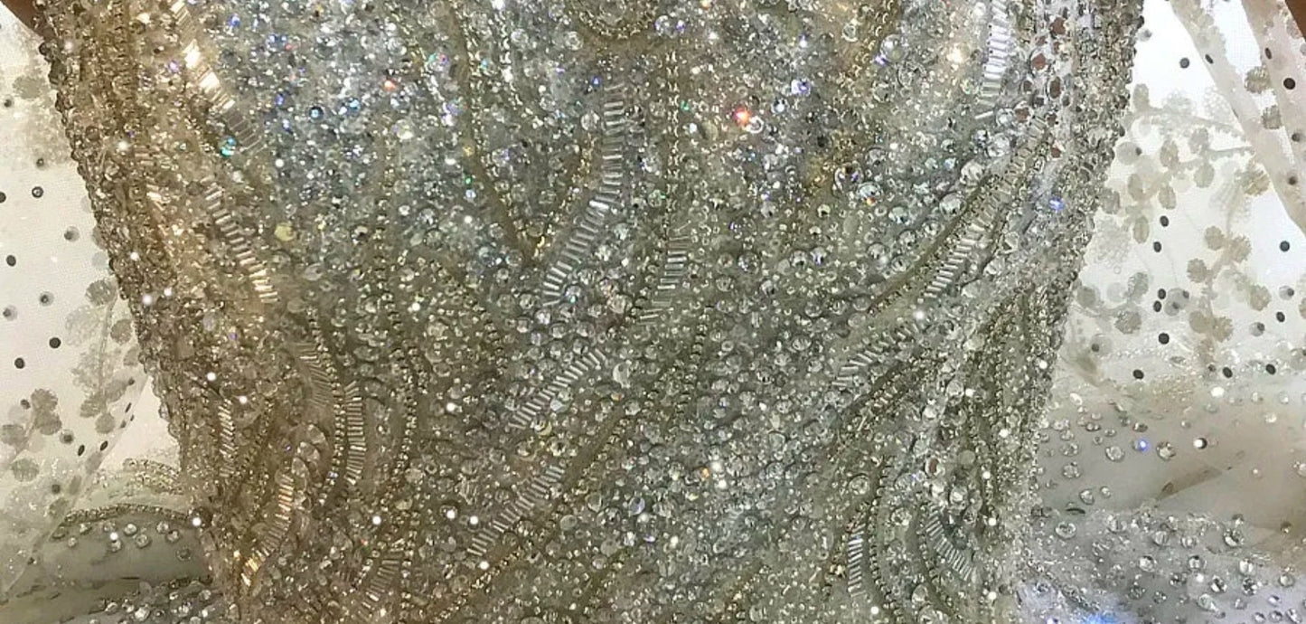 Gorgeous Very Heavily Beaded Sweetheart Princess Gala Wedding Ball Gown