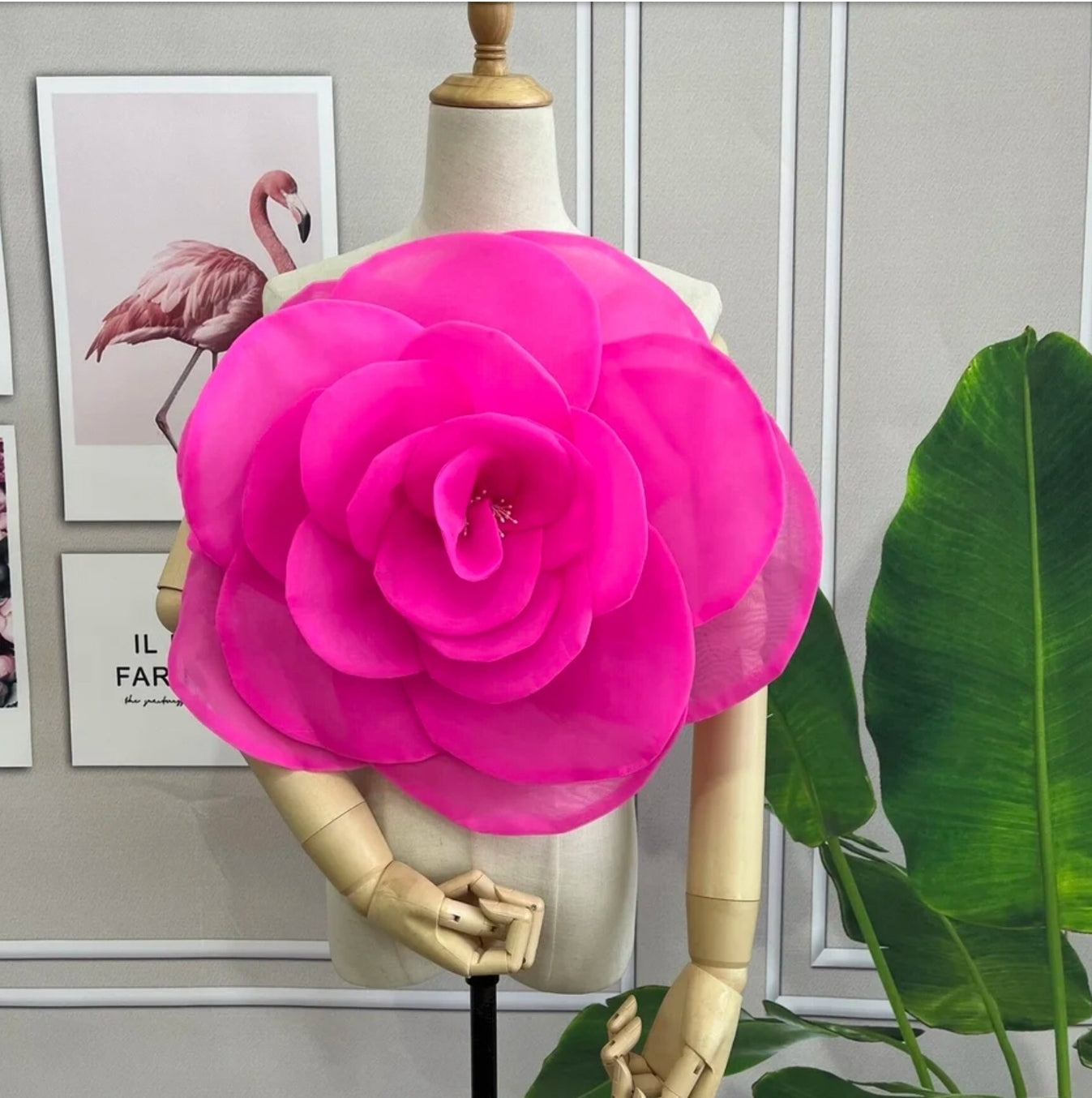 40 CM 3D Satin Organza Oversized Detached Flower Bridal, Special Occasion Accessorie