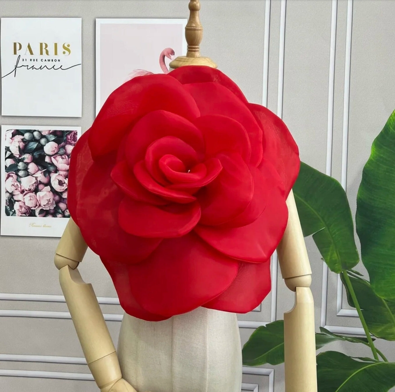40 CM 3D Satin Organza Oversized Detached Flower Bridal, Special Occasion Accessorie