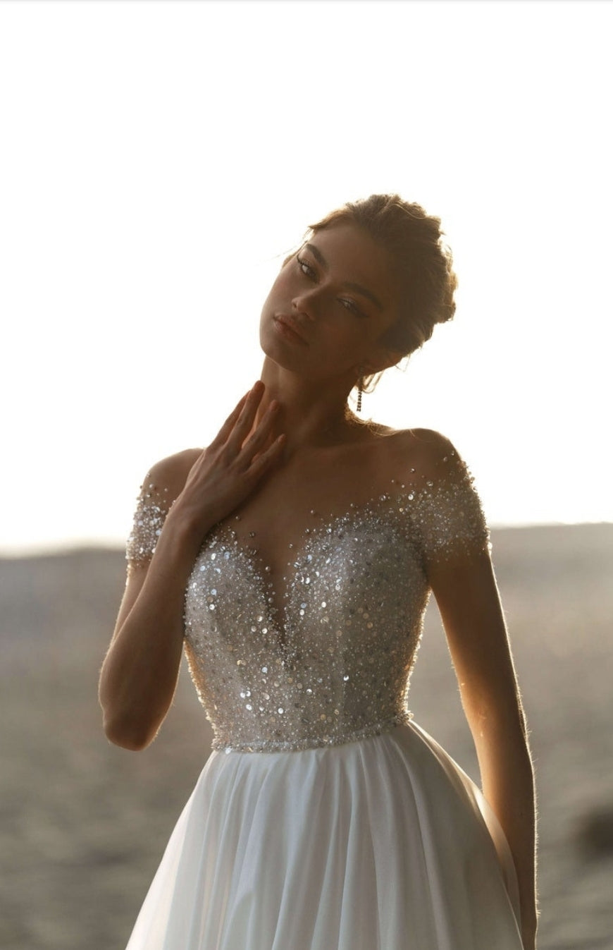 A Touch Of Sparkle Sweetheart Illusion Gown