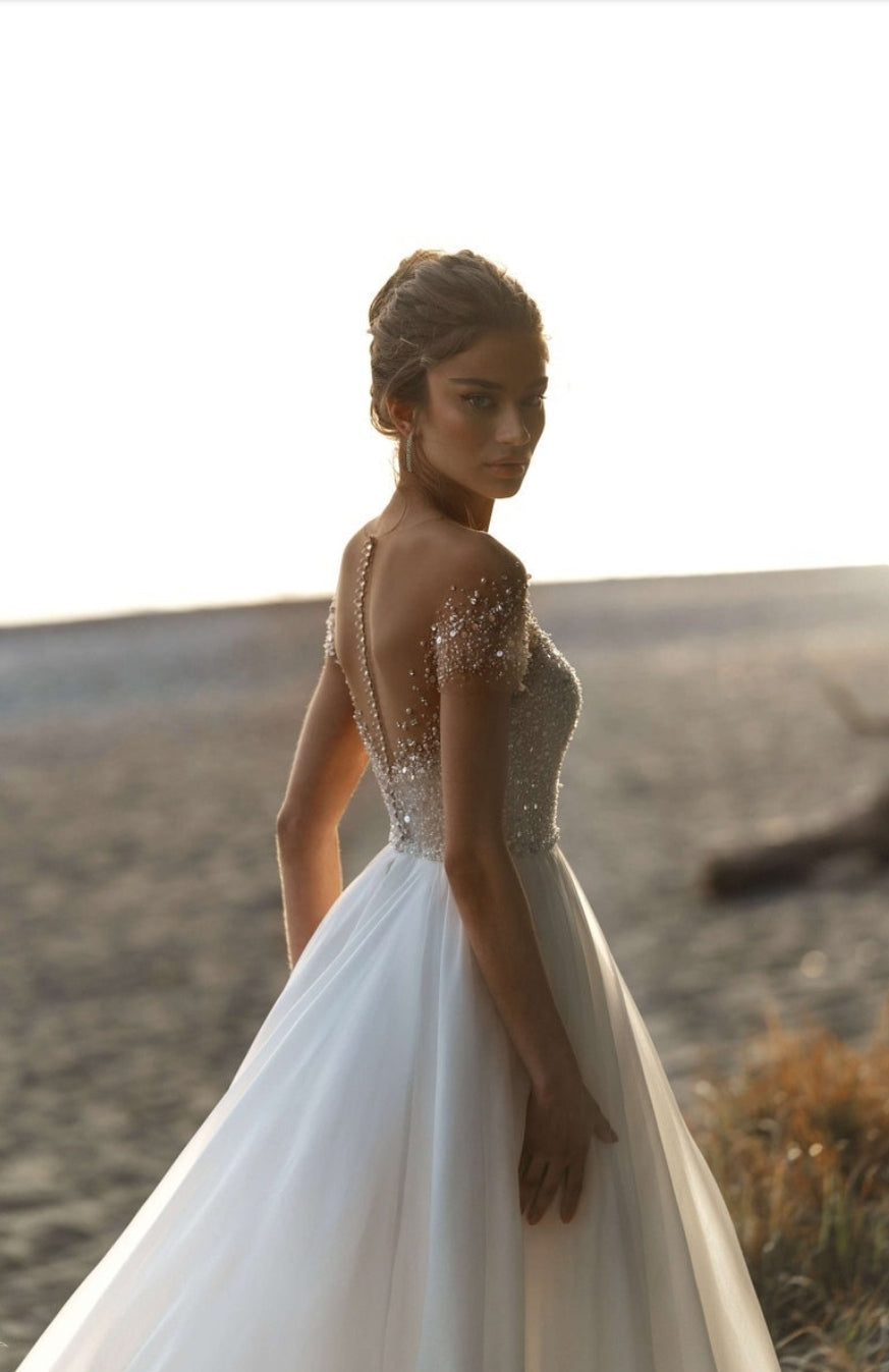 A Touch Of Sparkle Sweetheart Illusion Gown