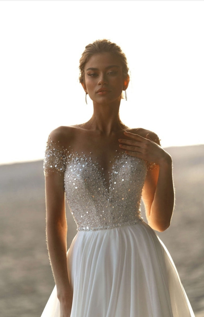 A Touch Of Sparkle Sweetheart Illusion Gown