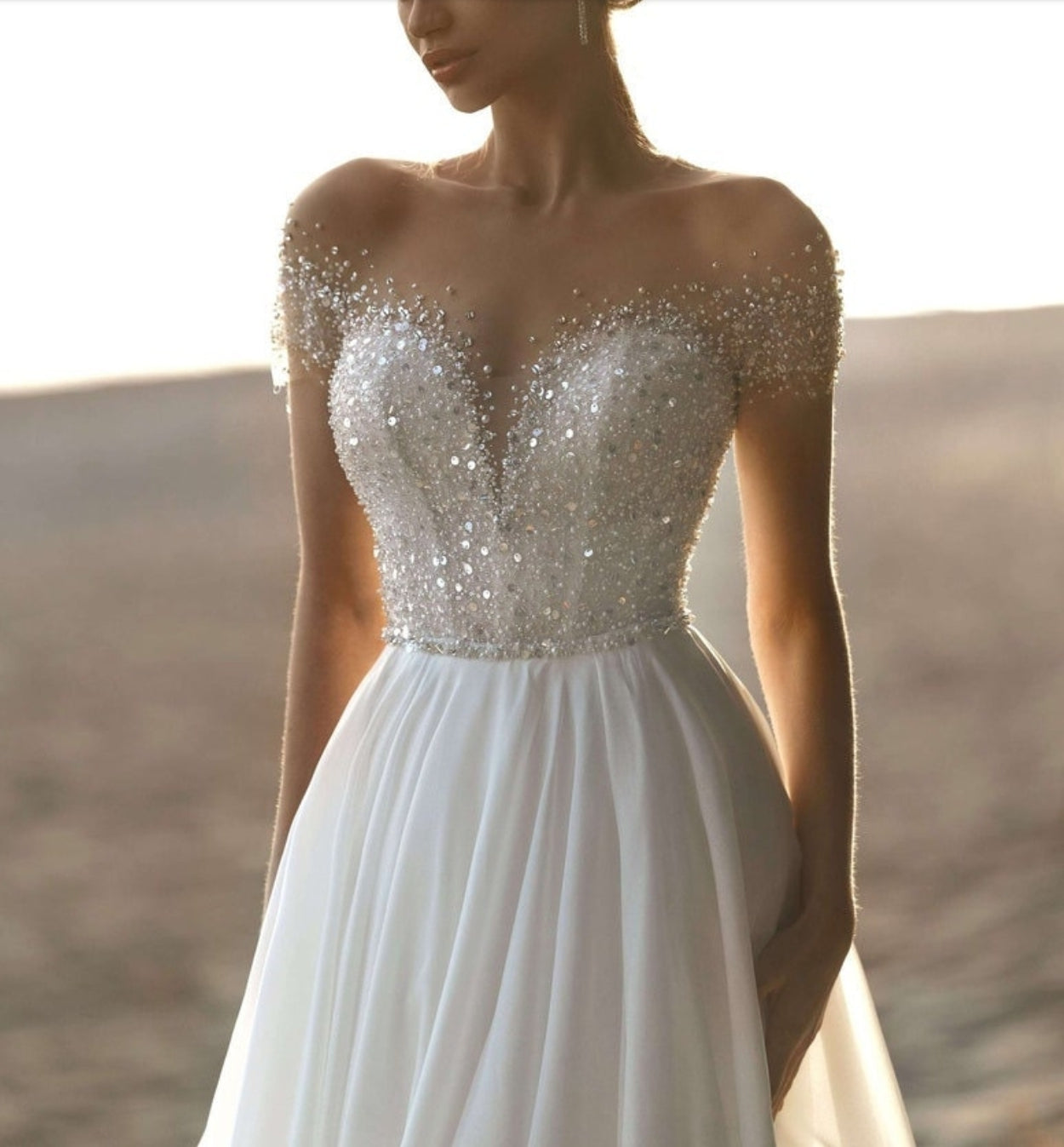 A Touch Of Sparkle Sweetheart Illusion Gown