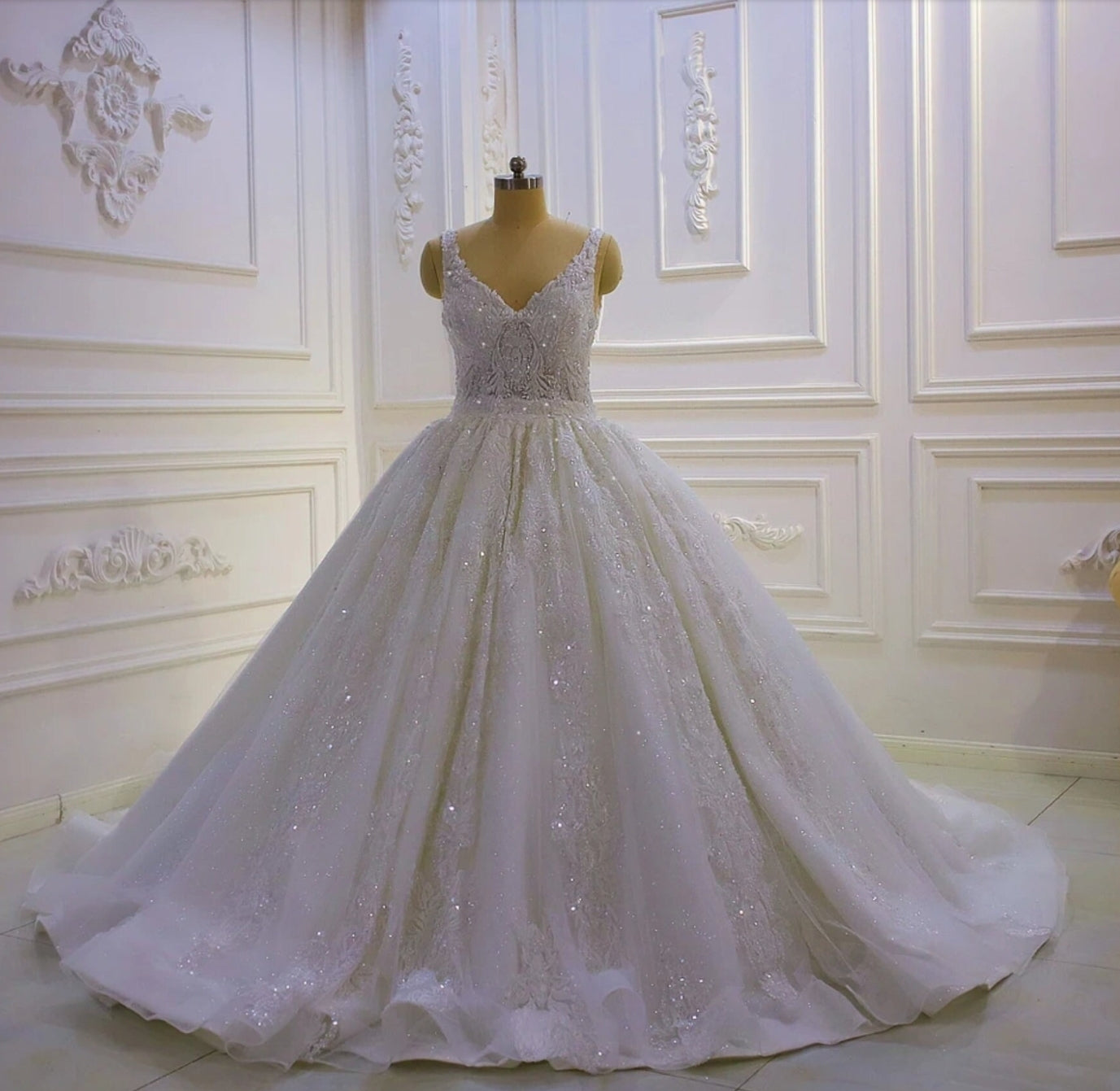 Appliqué Lace & Beading Sleeveless V Neck A-Line Beautifully Sweet Country Inspired Bridal Gown