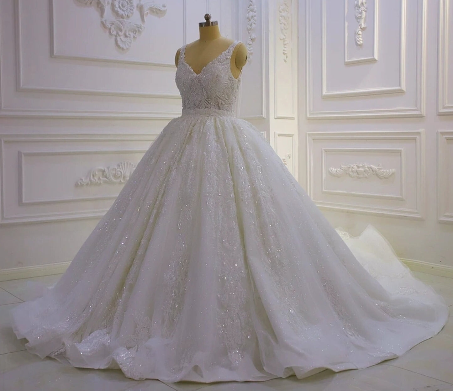Appliqué Lace & Beading Sleeveless V Neck A-Line Beautifully Sweet Country Inspired Bridal Gown