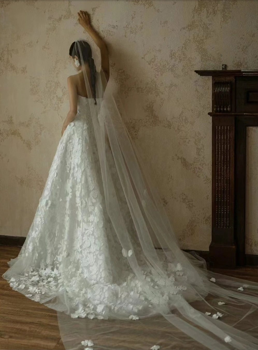 Beaded Botanical Sweetheart Strapless A-Line Bridal Gown