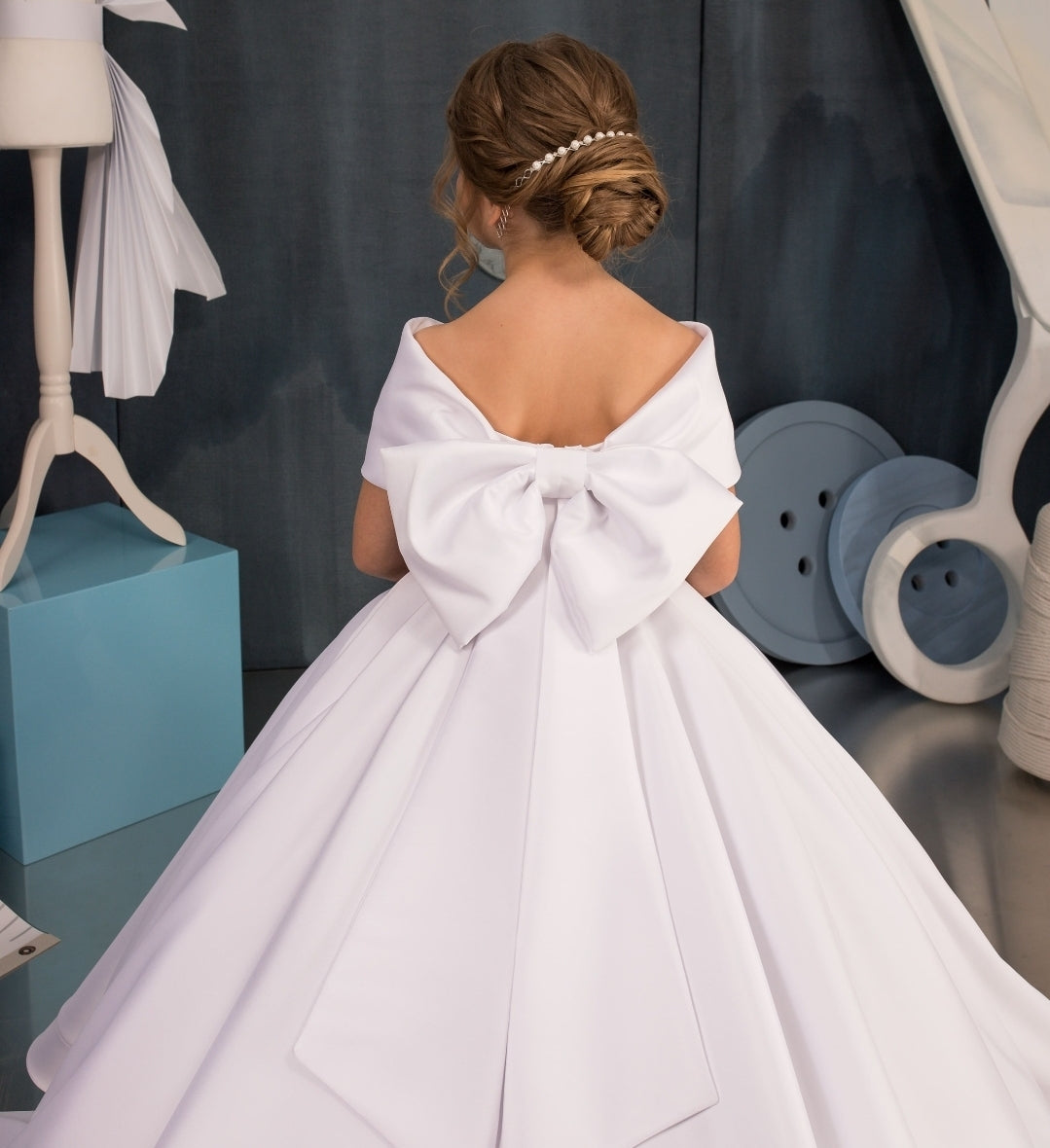 Simple & Sweet Bow Knot Neckline Flower Girl/Special Occasion Ball Gown