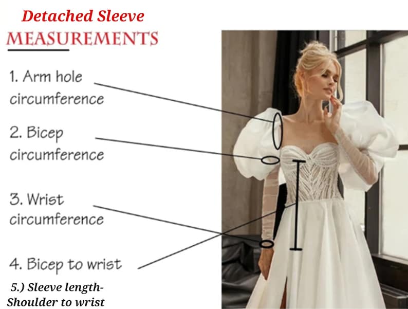 Chiffon Puffed Hanging Ribbon Detached Sleeves