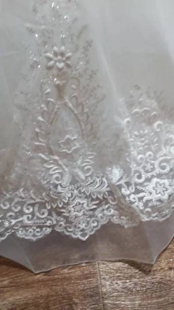Off The Shoulder Crystal Beaded Wedding Gown
