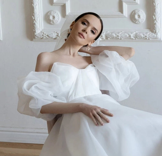 Detached Organza Cloud Bridal Sleeves