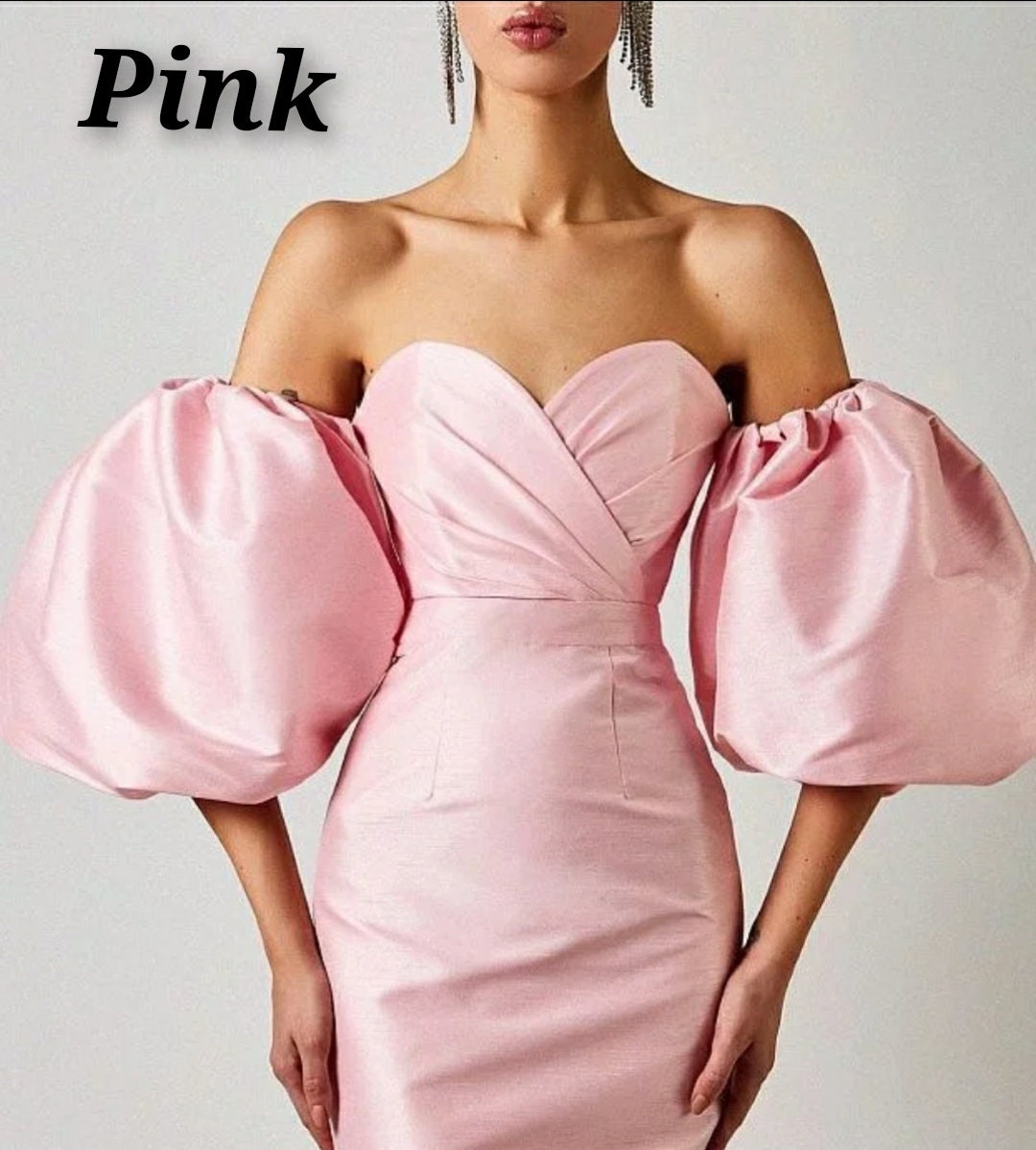 Detached Voluminous Satin Half Sleeves