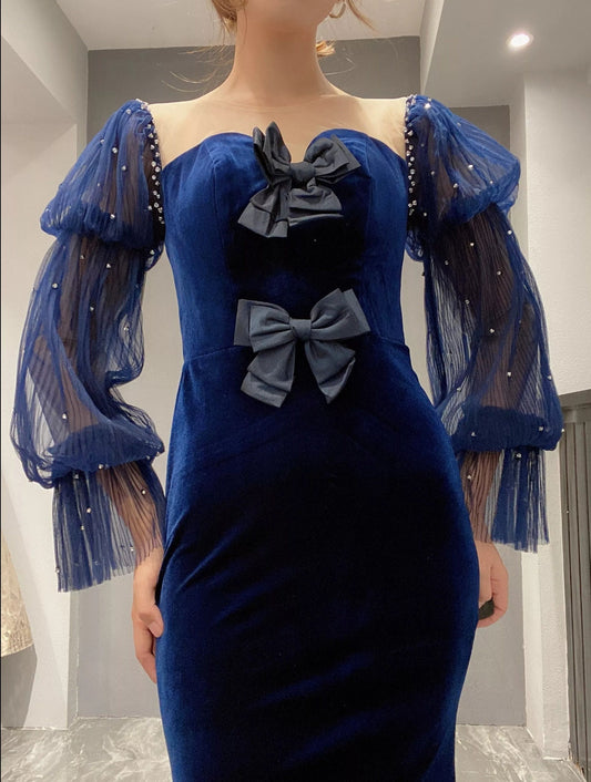 Detached Embellished Plisse Tulle Sleeves