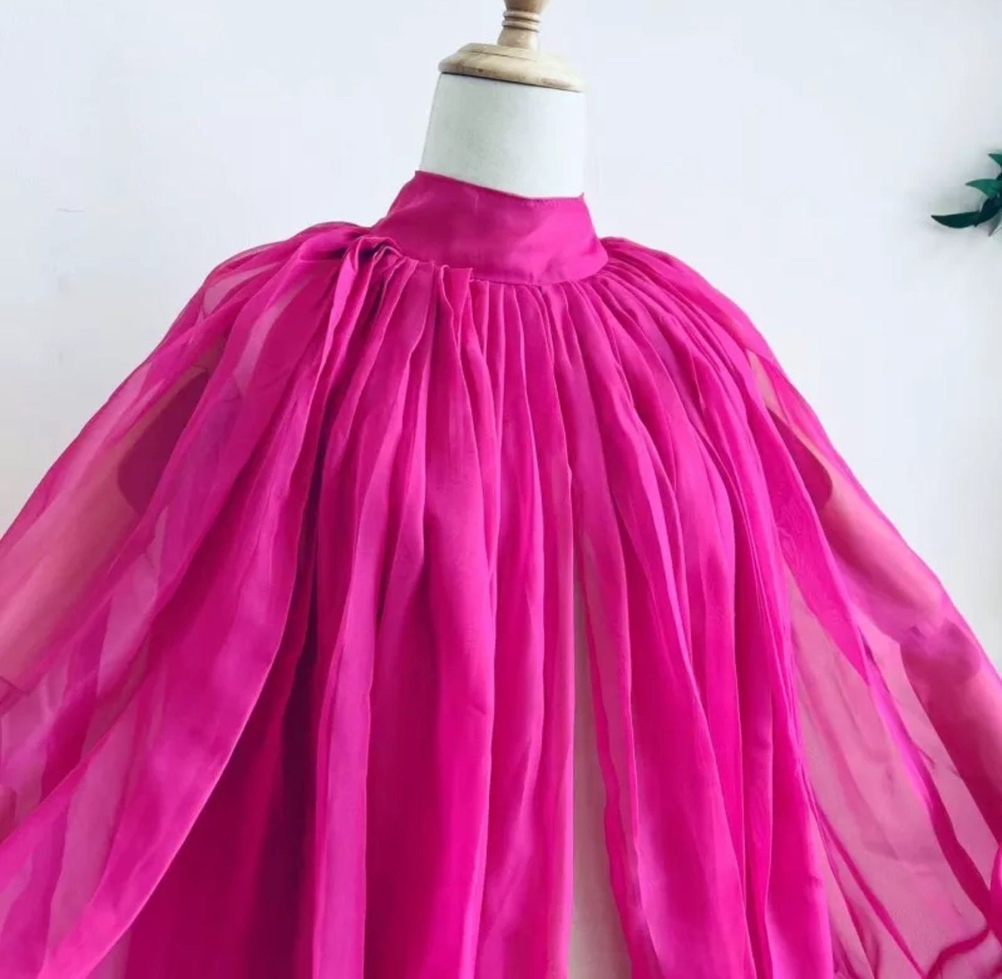 Silk Chiffon Lantern Puff Halter Style Full Detachable Bridal Sleeves