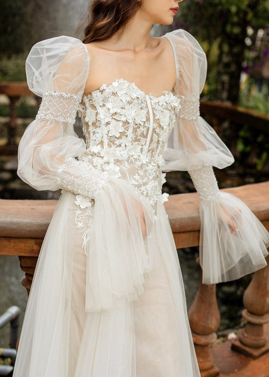 Detached Full Sleeve Over The Hand Bicep & Lace Sleeves