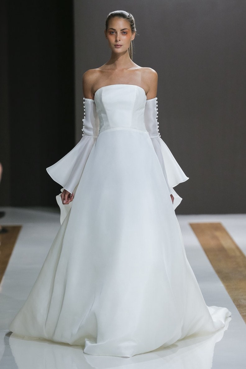 asymmetric waterfall dress Waterfall Frill Asymmetric Dress