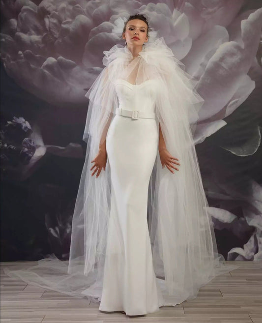 Layered Tulle Bolero Cape
