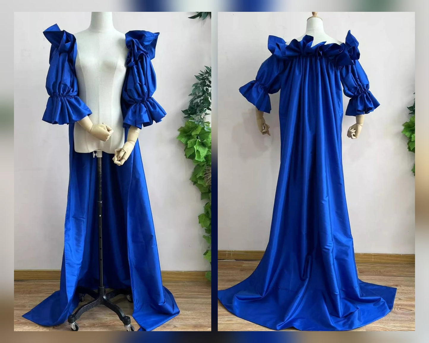 Ruched Pleated Puff Bridal Cape