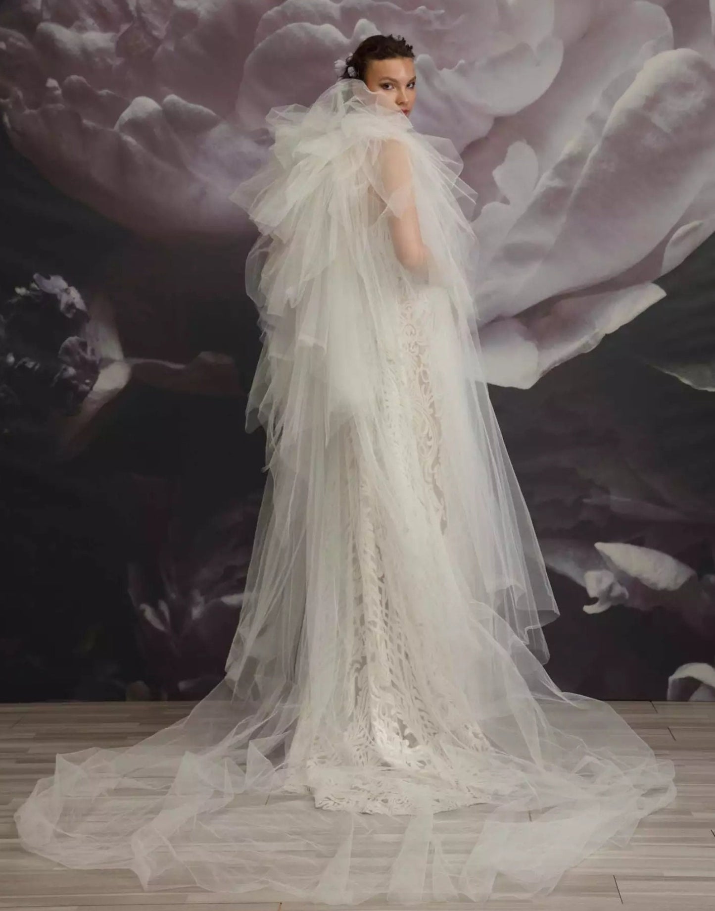 Layered Tulle Bolero Cape