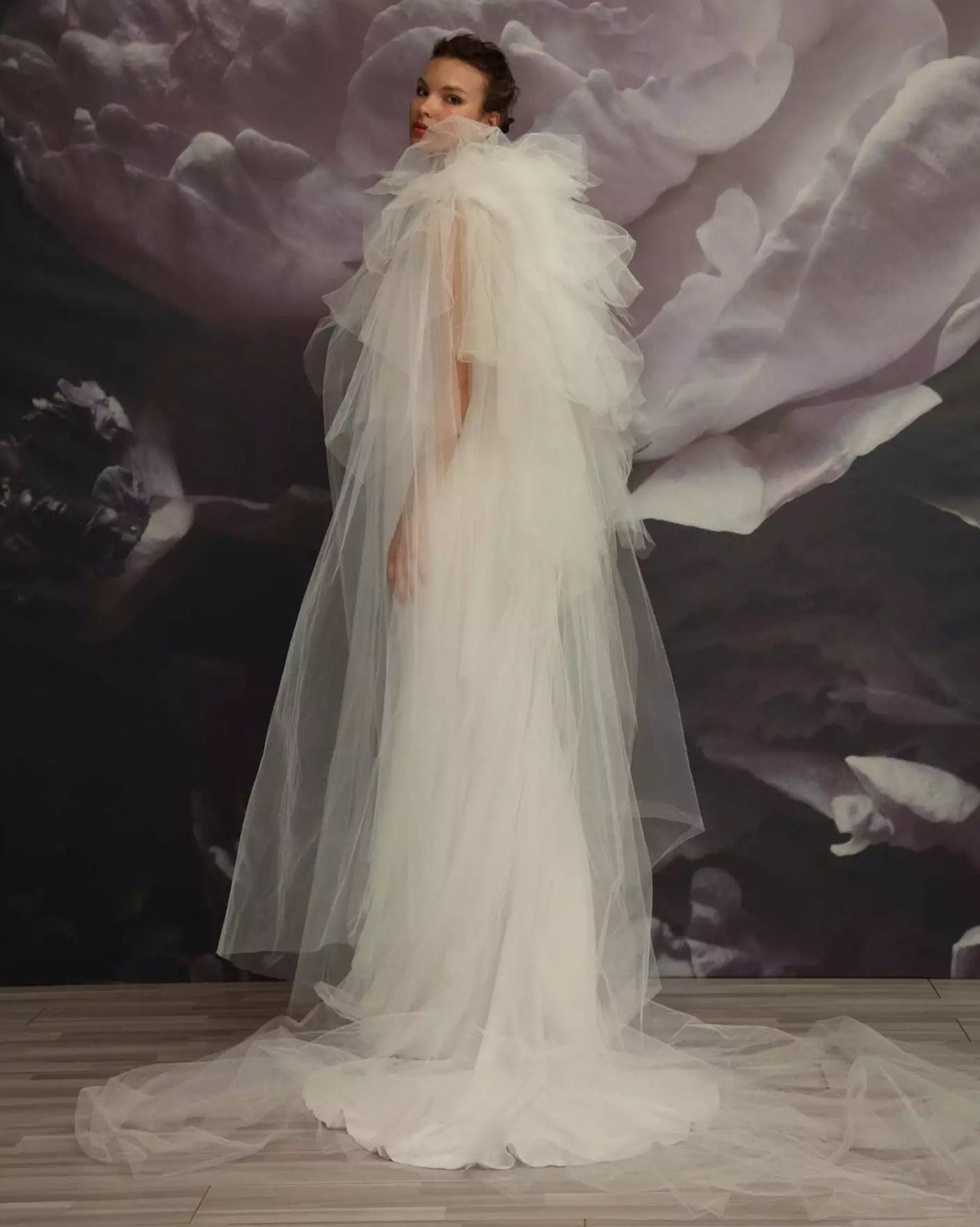 Layered Tulle Bolero Cape