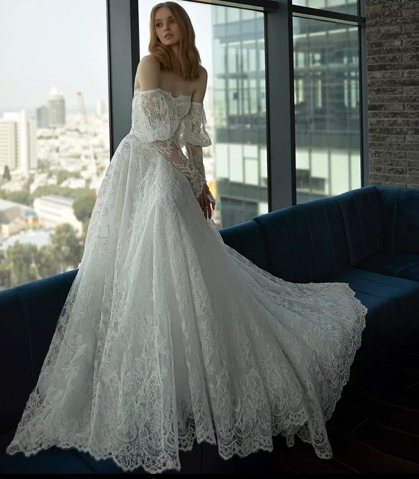 Detached Sweetheart Lace Juliet Sleeves