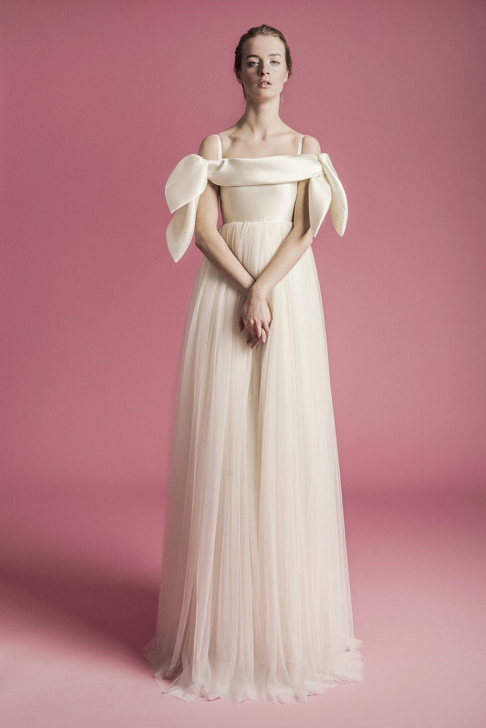 Off The Shoulder Spaghetti Strap Sheath Minimalist And Modest Gown
