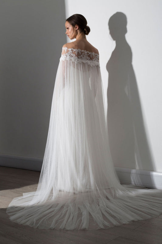 Floral Lace Off The Shoulder Cape