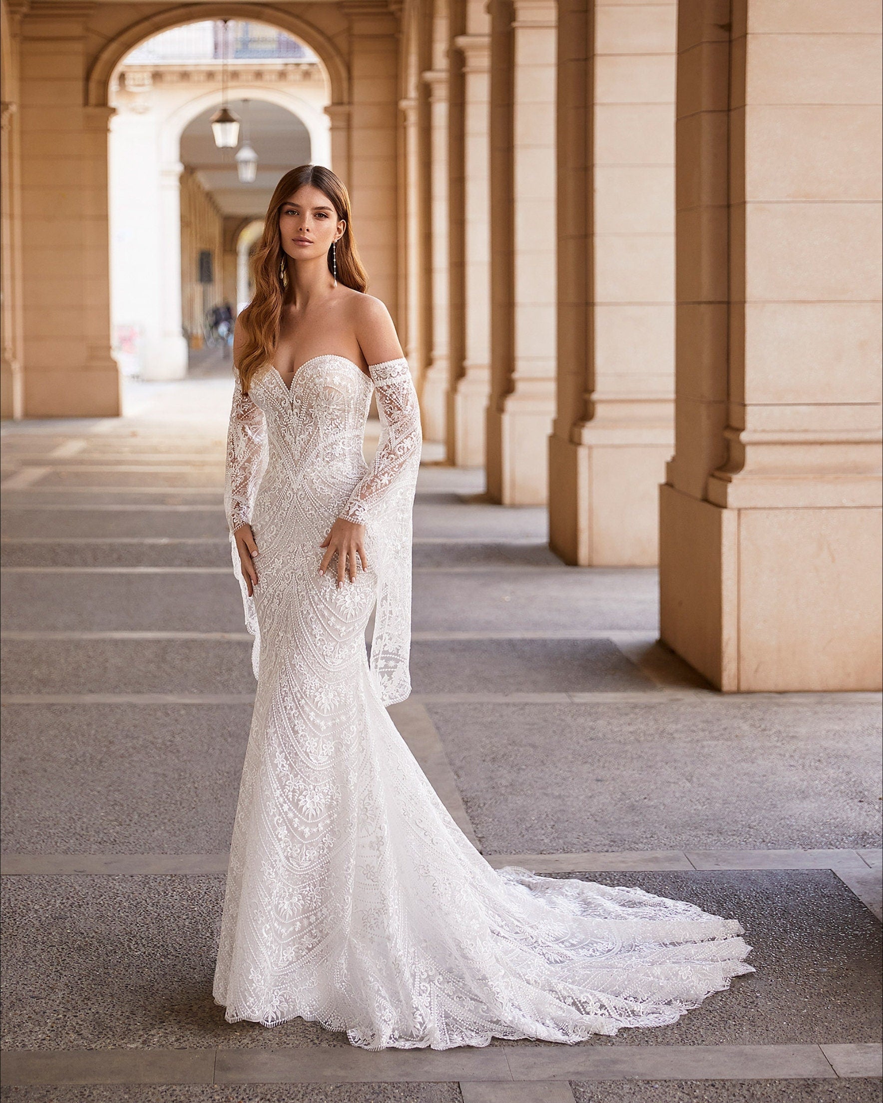 boho trumpet wedding dress Mermaid & Trumpet Bridal Gowns & Dresses in Orlando, FL