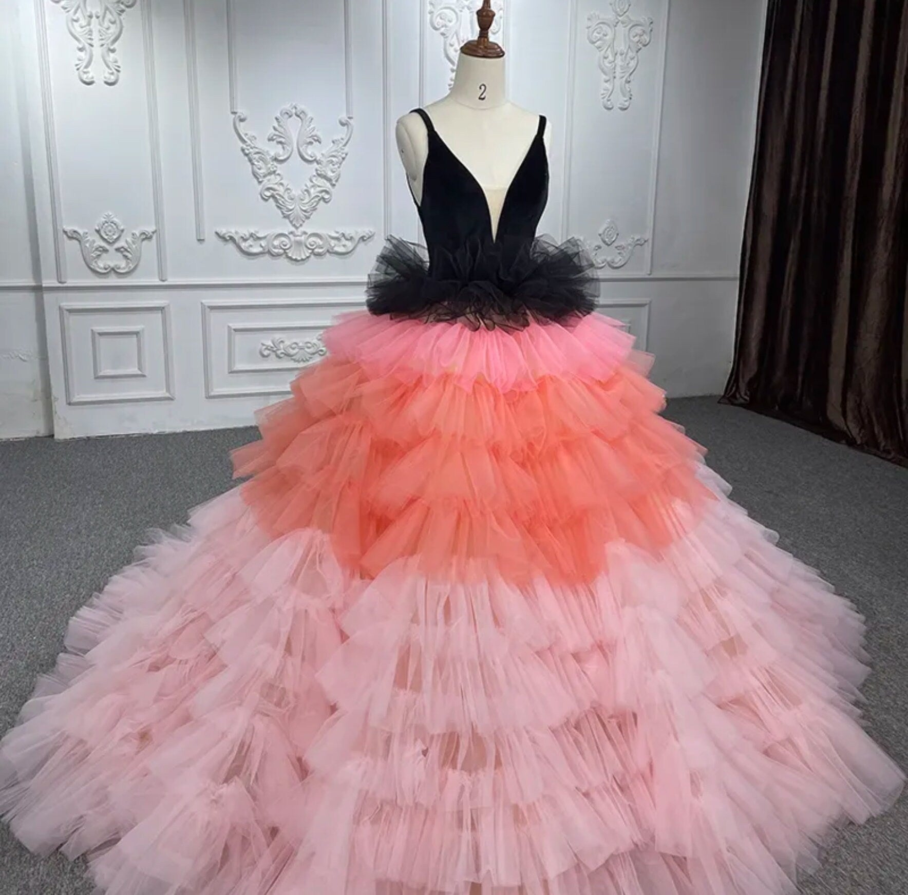 black and pink ombre dress Pink And Black Sherri Hill Dress Sherri Hill 57851 Dress Sherri Hill Dresses Formal Approach Gunmetal