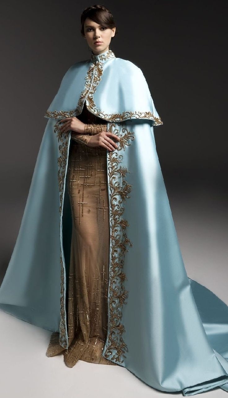 Mid Neck Victorian Style Layered Bridal Special Occasion Party Event Cape