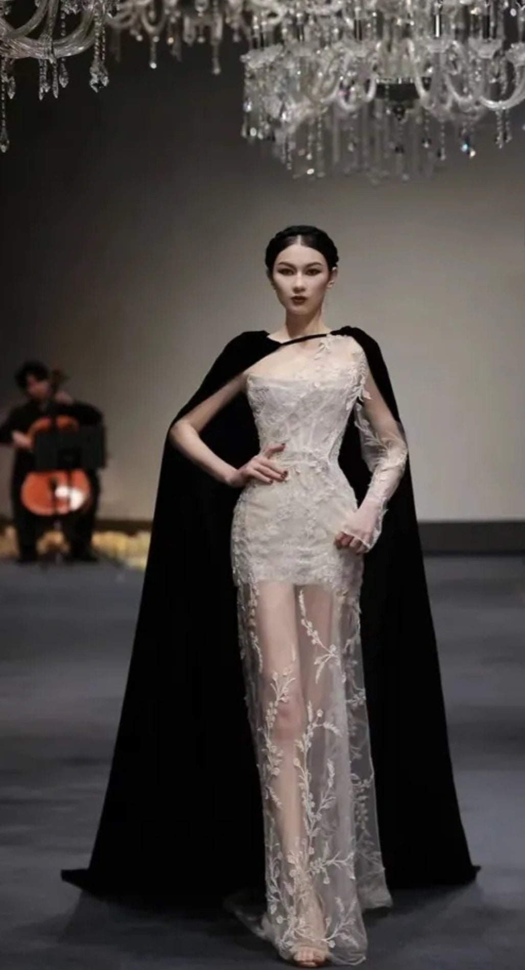 Velvet Floor Length Special Occasion Bridal Cape