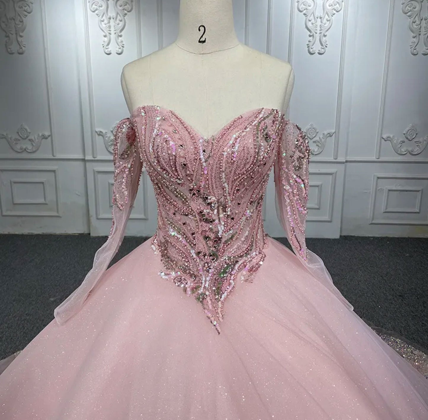 Pretty In Pink Sweetheart Glittering Shimmer Butterfly Princess Quinceañera Sweet Sixteen Pageant Party Special Occasion Event Gown