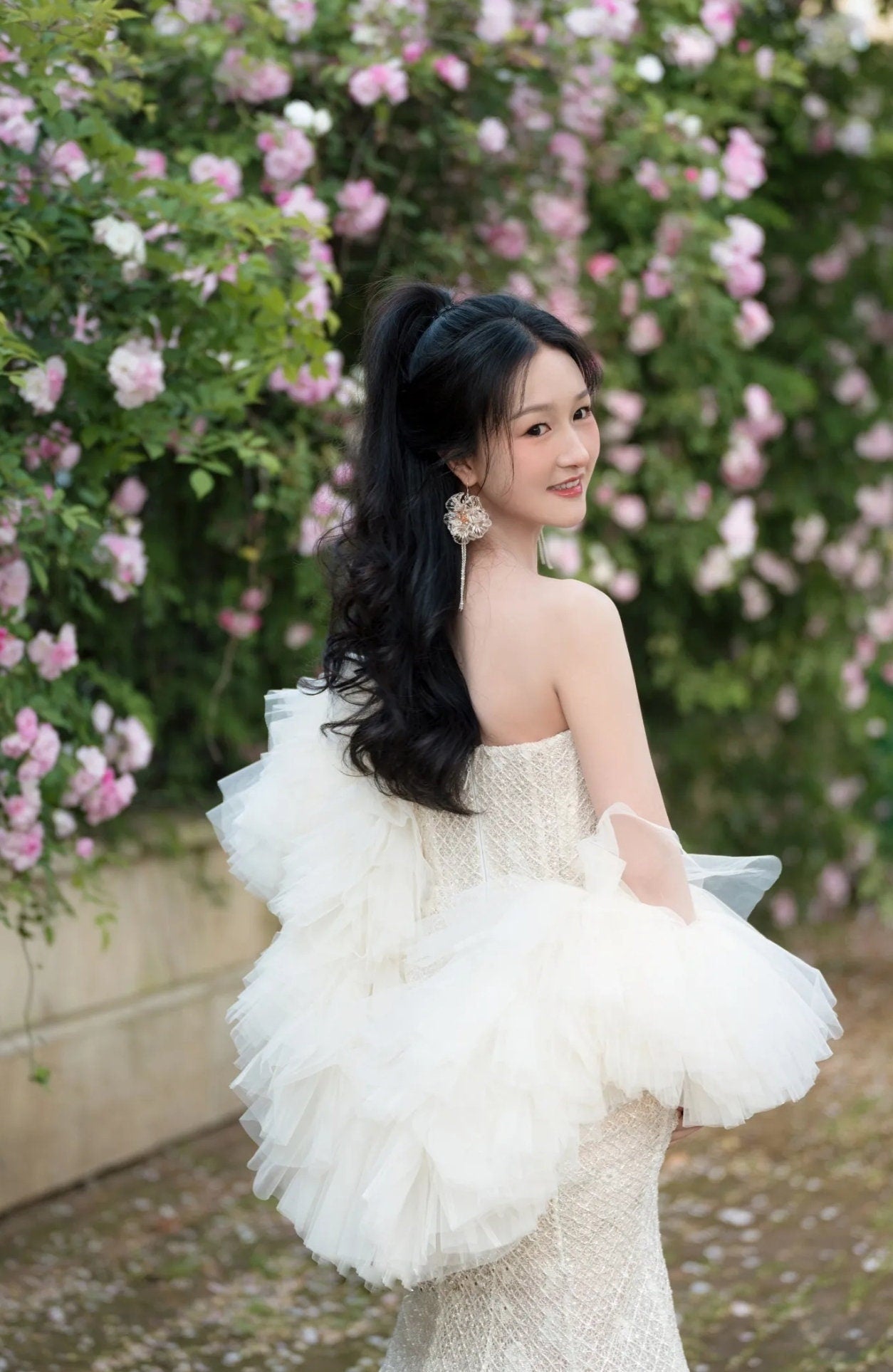 Minimalist Layered Tulle Bolero Wrap