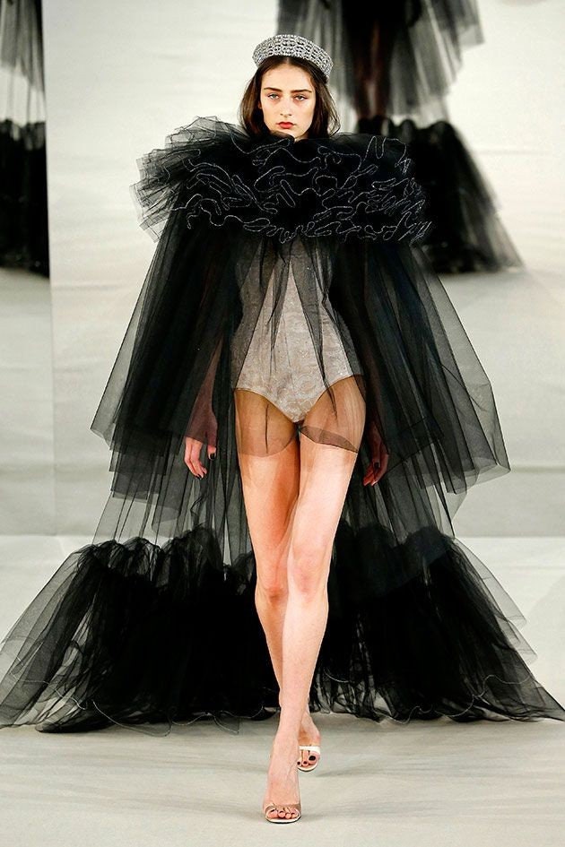Multi Layered Frill High Neck Double Tiered Frill Hem Special Occasion Bolero Cape