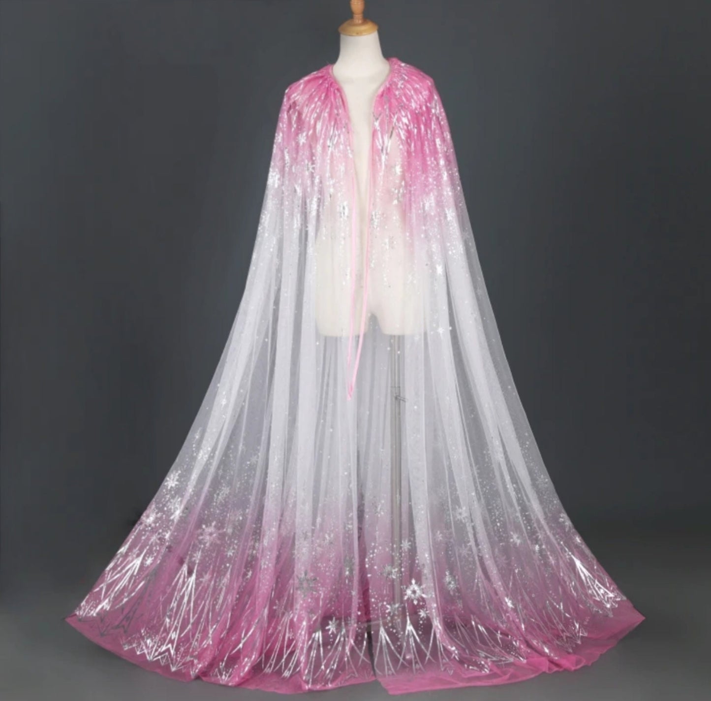 Shimmering Colorful Celestial Bridal, Special Occasion, Party Cape