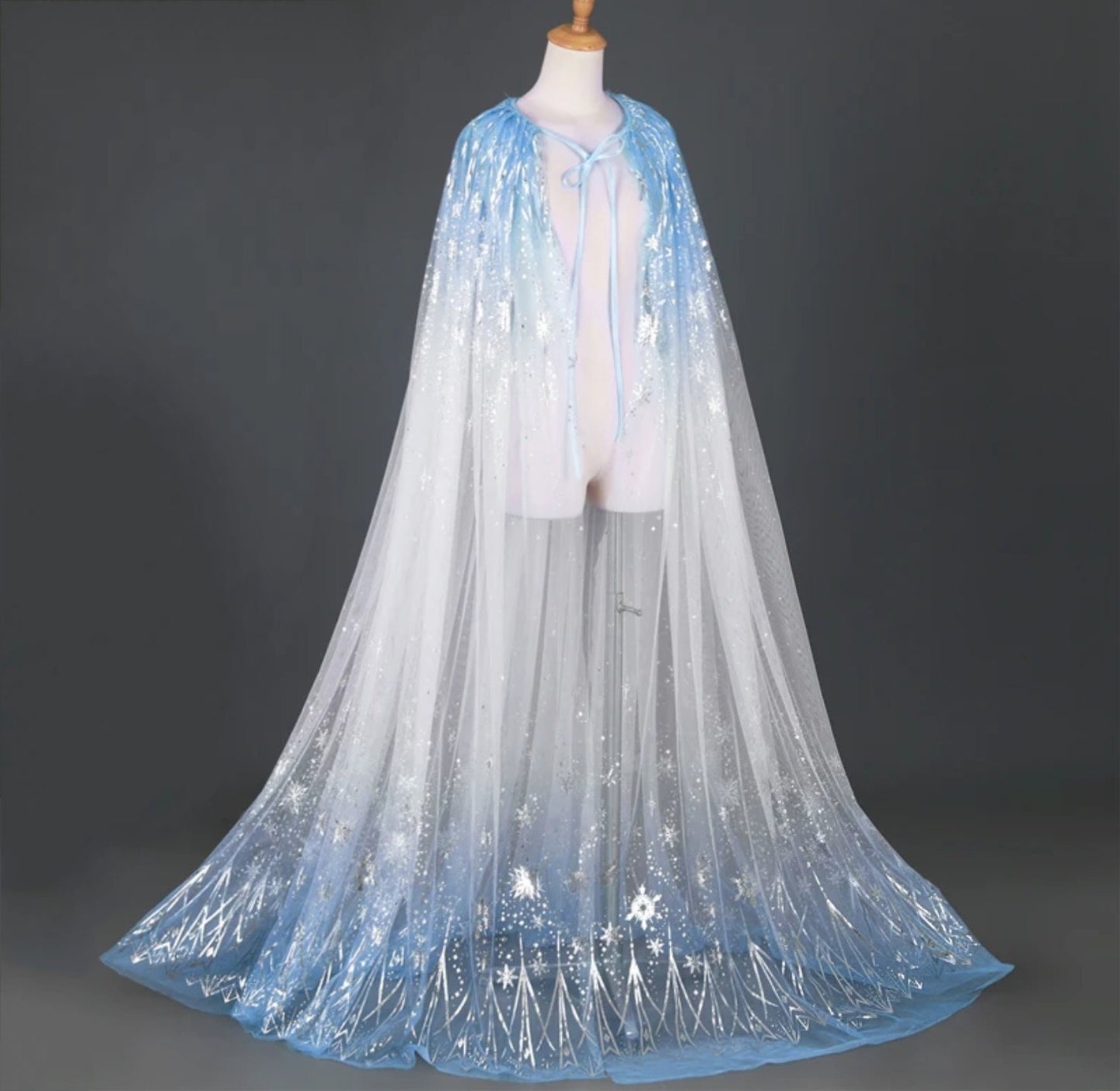 Shimmering Colorful Celestial Bridal, Special Occasion, Party Cape