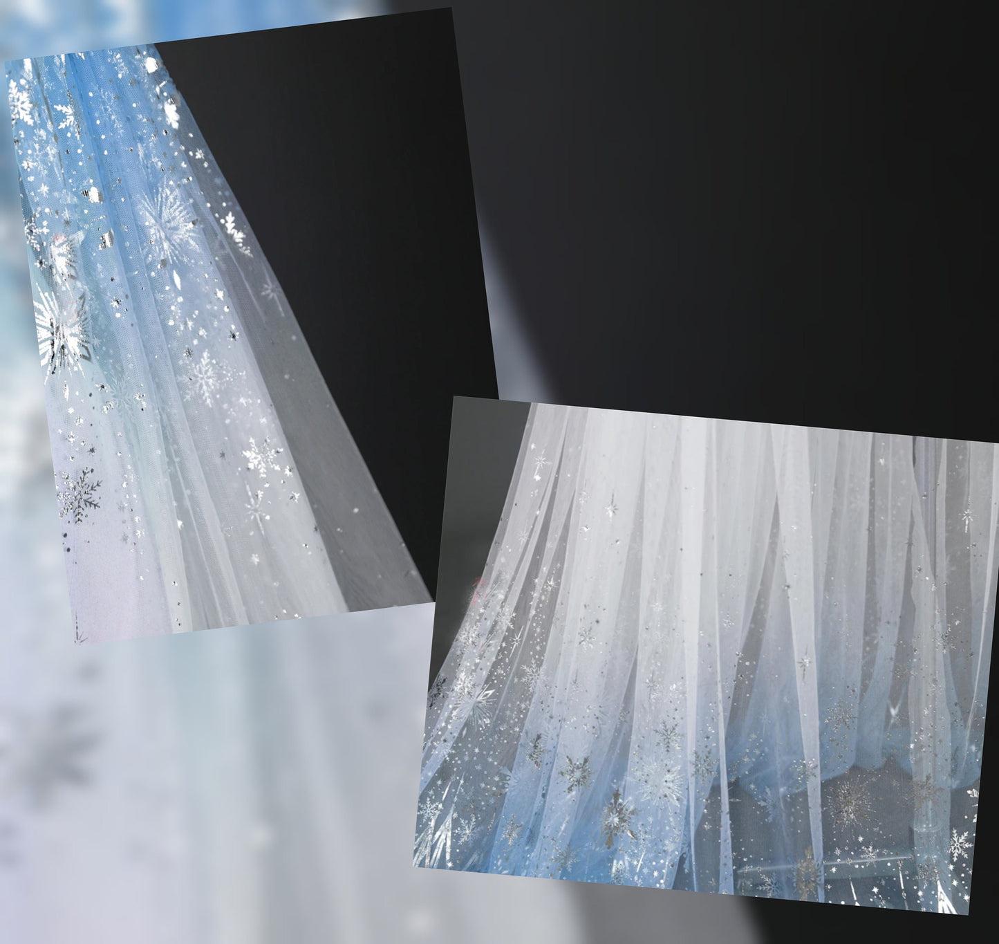 Shimmering Colorful Celestial Bridal, Special Occasion, Party Cape