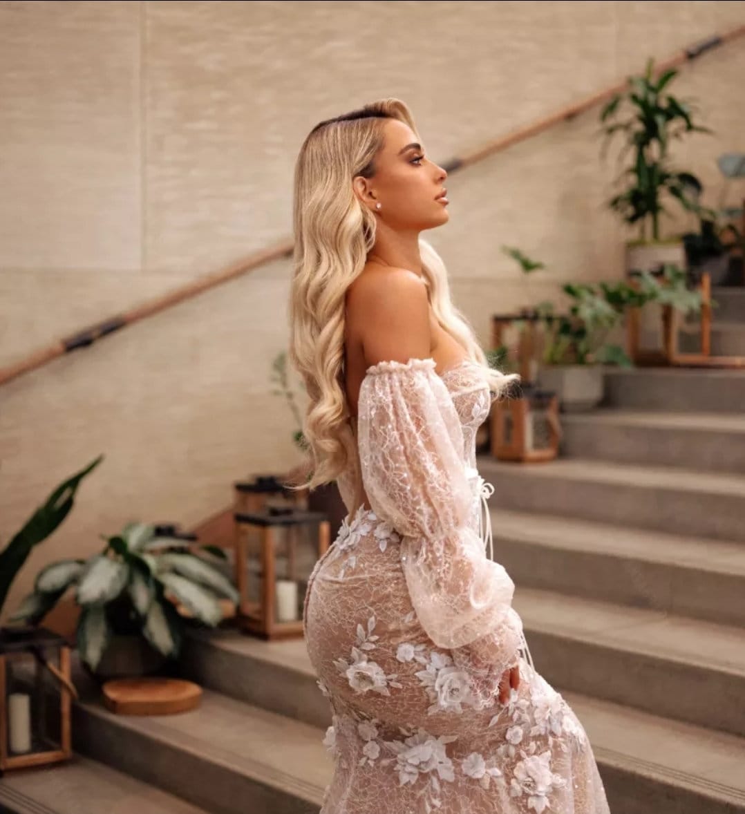 Detached Floral Lace & Ribbon Sleeves