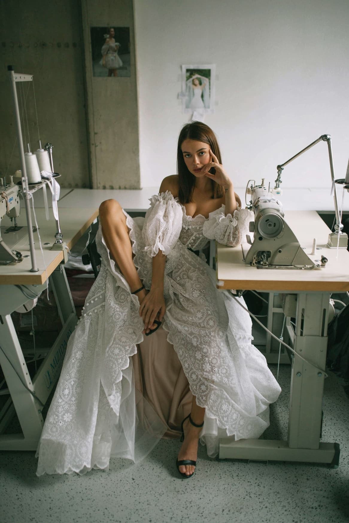 Detached Hollowed Out Floral Sleeves