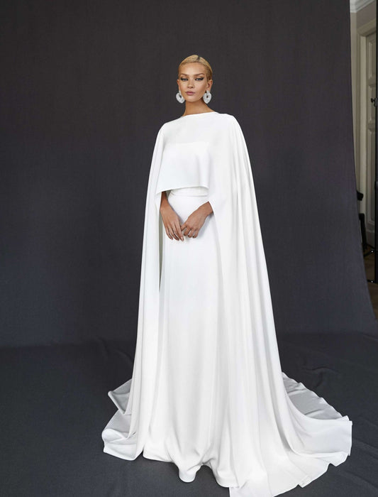 High Low Broad Shoulder Full Back Bolero Cape