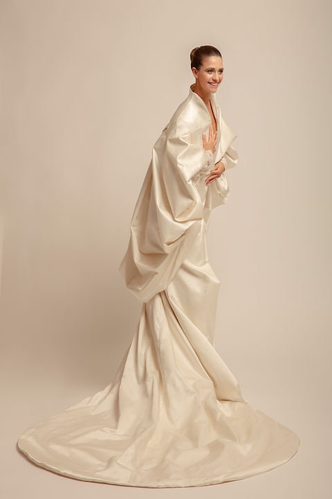 Floor Length Bubble Pleated Long Sleeve Victorian Lace Bolero Coat