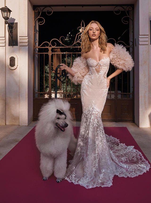 Detached Half Sleeve Ruched & Ruffled Tulle Sleeves