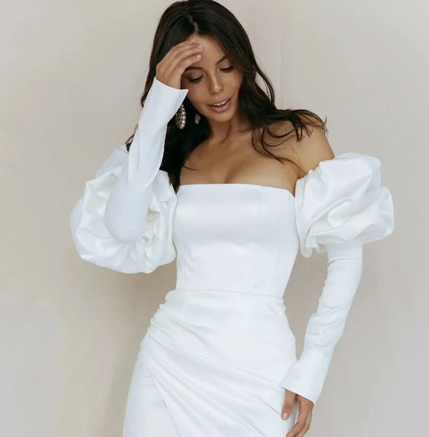 Detached Satin Bicep Cloud Slim Sleeves