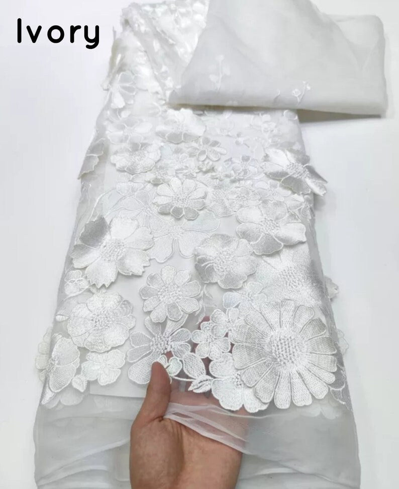 Botanical 3D Floral Ankle Length Bolero Cape