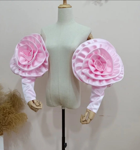 Rose Flower Detached Bridal/Fashion Sleeves