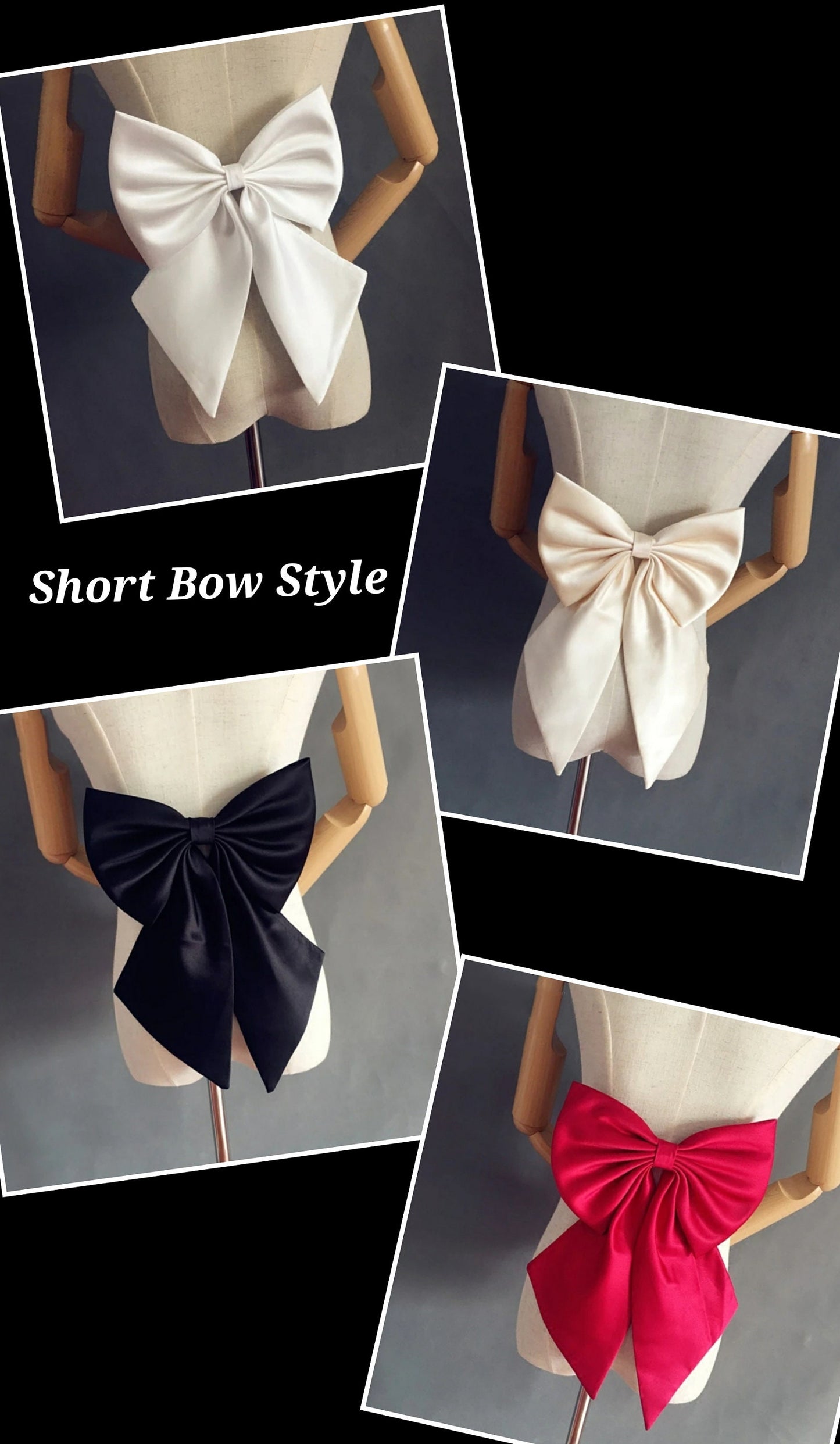 Simple Satin Detached Bridal Dress Bow