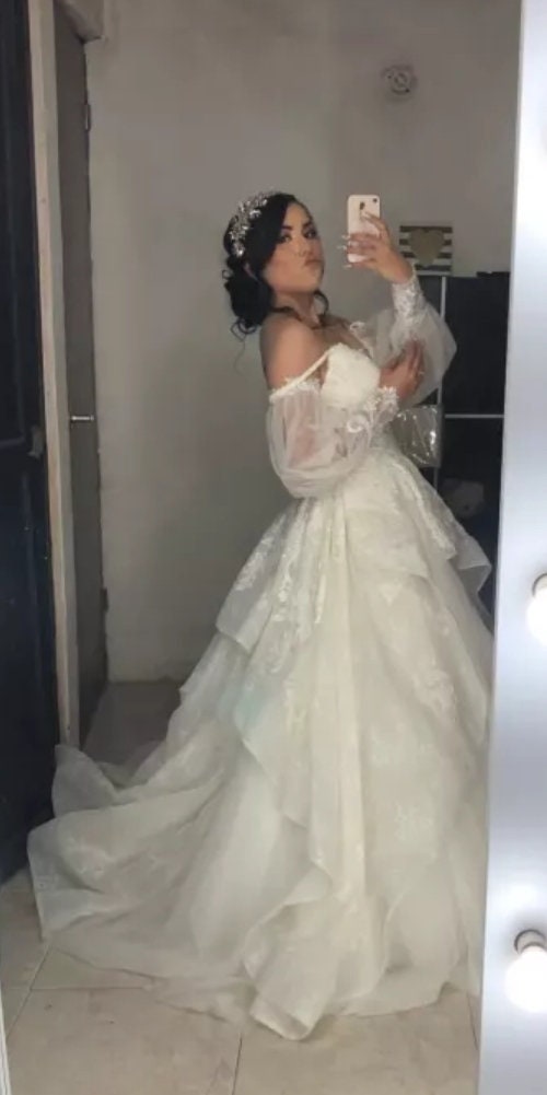Appliquéd Lace And Tulle Detached Bridal Long Sleeves
